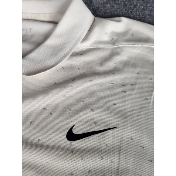 Nike Dri-FIT Victory Printed Polo White CU9841-100 Men's Sz XL Golf Sportswear - Picture 6 of 9